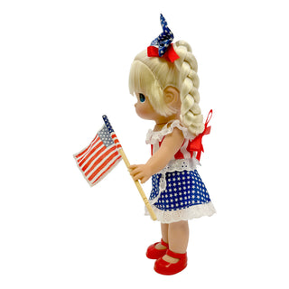 Precious Moments 250th Anniversary Patriotic Girl, 12 inch Doll sparkle-castle