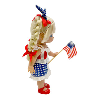 Precious Moments 250th Anniversary Patriotic Girl, 12 inch Doll sparkle-castle