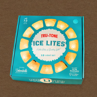 Ice Lites Set, Frosted Clear Globe, 12 Bulb String Lights, C7