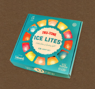 Ice Lites Set, Frosted 6-Color Globe, 12 Bulb String Lights, C7