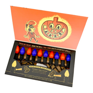 Halloween Classic Light Set, Trick-or-Treat 2-Color, 10 Bulb String Lights, C7