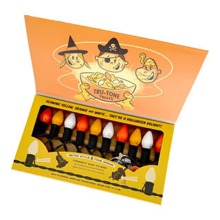 Halloween Classic Light Set, Candy Corn 3-Color, 10 Bulb String Lights, C7