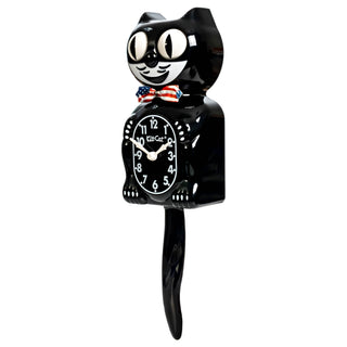 Classic Black Stars & Stripes Kit-Cat Klock sparkle-castle