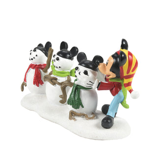 Department 56 Disney Snow Village Accessory: The Three Mouseketeers sparkle-castle