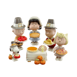 Lenox Peanuts Thanksgiving Dinner Figurines, Set of 6 sparkle-castle