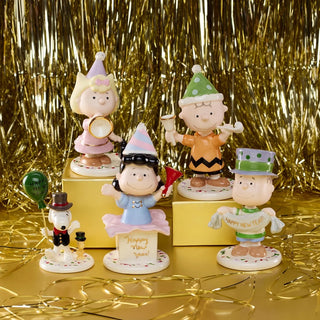 Lenox Happy New Year Charlie Brown Figurines, Set of 5 sparkle-castle