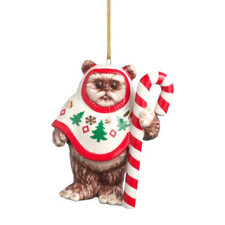 Lenox Star Wars: Ewok with Candy Cane Hanging Ornament sparkle-castle