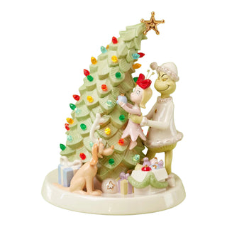 Lenox Merry Grinchmas Trimming The Tree Lit Figurine