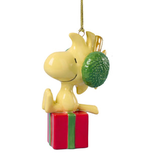 Lenox Woodstock Sitting On Present Hanging Ornament