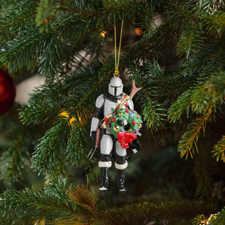 Lenox Star Wars: Mandalorian with Wreath Hanging Ornament sparkle-castle