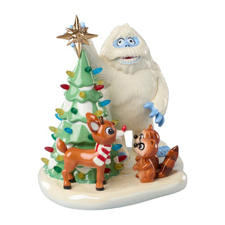 Lenox Rudolph and Bumble Decorating Tree Lit Figurine