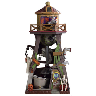 Lemax Spooky Town Halloween Village Accessory: Spooky Springs Water Tower sparkle-castle