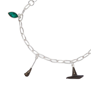 Alex and Ani: The Wizard of Oz™ Wicked Witch Charm Bracelet: Silver sparkle-castle