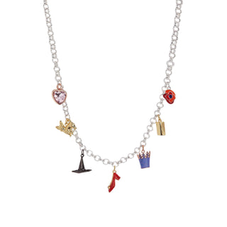 Alex and Ani: The Wizard of Oz™ Charm Necklace: Two Tone sparkle-castle