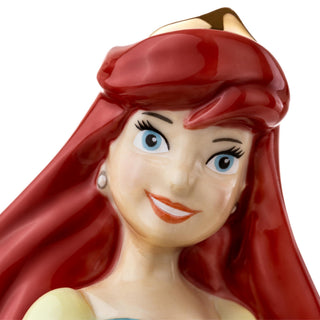 Disney English Ladies: Ariel Holding Pearl June Birthstone Figurine sparkle-castle