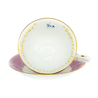 Disney English Ladies: Mary Poppins Supercalifragilisticexpialidocious Cup & Saucer sparkle-castle