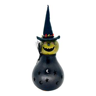 Meadowbrooke Gourds: Fiona Witch Medium Lit Figurine sparkle-castle