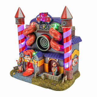 FG Square Halloween Village: Carnival Funhouse sparkle-castle