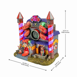 FG Square Halloween Village: Carnival Funhouse sparkle-castle