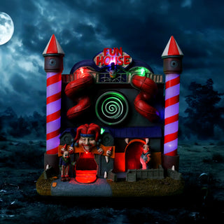 FG Square Halloween Village: Carnival Funhouse sparkle-castle