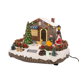 FG Square Christmas Village Accessory: Santa's Gateway sparkle-castle