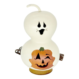 Meadowbrooke Gourds: Spooky Boo Small Lit Figurine sparkle-castle