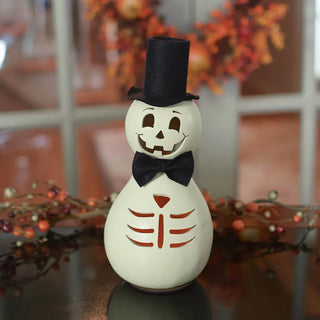 Meadowbrooke Gourds: Skull Miniature Figurine sparkle-castle