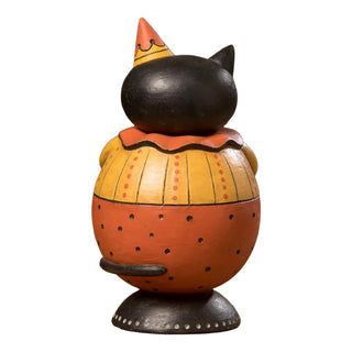 Johanna Parker by Bethany Lowe: Halloween Purscilla Spooks Black Cat Jar sparkle-castle