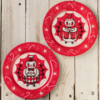 Johanna Parker by Bethany Lowe: Holiday Double Cane Conrad Plates