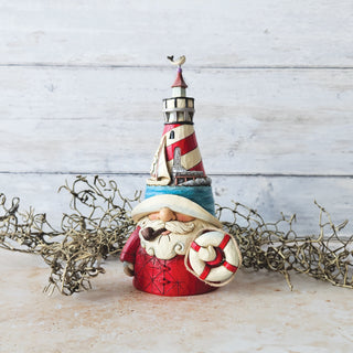 Jim Shore Heartwood Creek: Gnome with Lighthouse Hat Figurine sparkle-castle