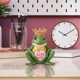 Jim Shore Sweethearts: Frog Prince With Oversized Message Heart Figurine sparkle-castle