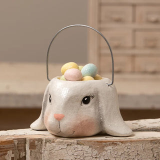 Bethany Lowe: Small Floppy Ear Bunny Bucket sparkle-castle