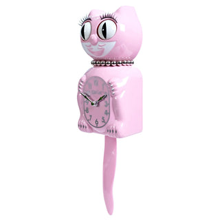 Kit-Cat Klock: Retro Pink Lady Kitchen Edition Clock sparkle-castle
