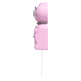 Kit-Cat Klock: Retro Pink Lady Kitchen Edition Clock sparkle-castle