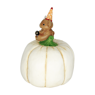 Michelle Allen by Bethany Lowe: Happy Fall Mouse On Pumpkin