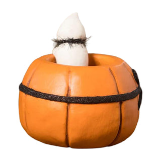 Michelle Allen by Bethany Lowe: Halloween Jack-O-Lantern and Peeking Boo Figurine sparkle-castle