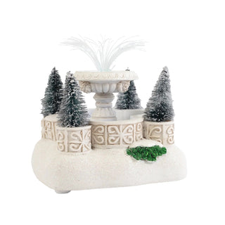 FG Square Christmas Village Accessory: Light Up Fountain sparkle-castle