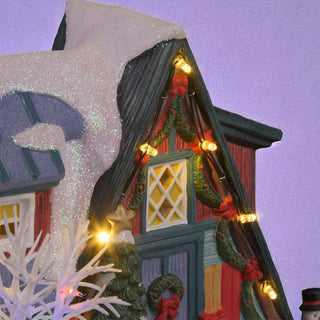 FG Square Christmas Village: Country Log Cabin sparkle-castle