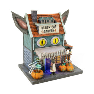 FG Square Halloween Village: Black Cat Bakery sparkle-castle