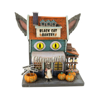 FG Square Halloween Village: Black Cat Bakery sparkle-castle