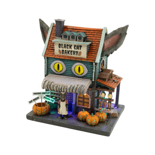 FG Square Halloween Village: Black Cat Bakery sparkle-castle