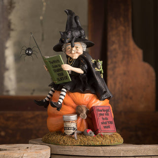 Bethany Lowe Halloween: How to Train Your Black Cat Figurine sparkle-castle