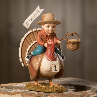 Bethany Lowe: Turkey Trot Tucker Figurine sparkle-castle