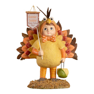 Bethany Lowe: Thanksgiving Tommy Turkey Boy Figurine sparkle-castle