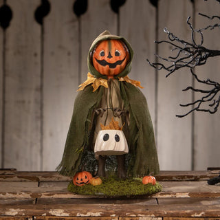 Bethany Lowe Halloween: Jolly Jack Pumpkin Figurine sparkle-castle