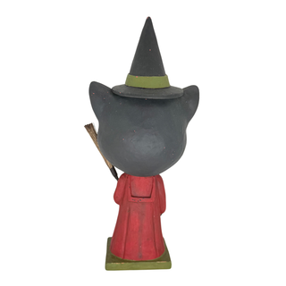 Bethany Lowe Halloween: Catrina Whisker Witch Light Up Jar sparkle-castle