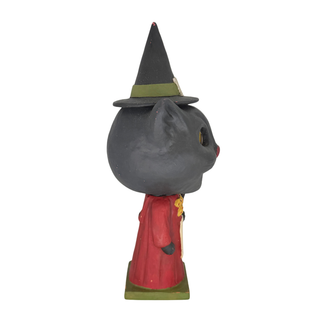 Bethany Lowe Halloween: Catrina Whisker Witch Light Up Jar sparkle-castle