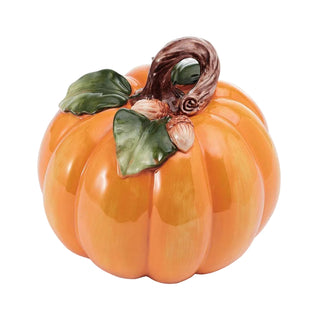 Fitz & Floyd Harvest Halloween Pumpkin Fig: Hand Painted / Earthenware / Harvest sparkle-castle
