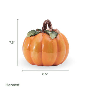 Fitz & Floyd Harvest Halloween Pumpkin Fig: Hand Painted / Earthenware / Harvest sparkle-castle