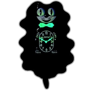 Classic Black Glow Kit-Cat Klock sparkle-castle